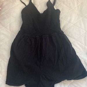 Black cotton romper